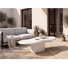 Beliani CONZA kavos staliukas 57 × 120 cm, terrazzo efektas, baltas
