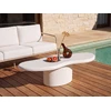 Beliani CONZA kavos staliukas 57 × 120 cm, terrazzo efektas, baltas