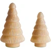 Beliani Dekoracinių figūrėlių rinkinys FLAREN Kalėdų eglutė 20/25 cm, smėlio spalvos