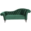 Beliani Dešininė šezlongo sofa LATTES, tamsiai žalias veliūras
