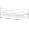 Beliani Dieninė lova Metal LOUANNEC 90 x 200 cm, ištraukiama, smėlio spalvos