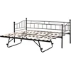 Beliani Dieninė lova Metalinė LOUANNEC 90 x 200 cm, išskleidžiama, juoda