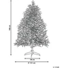 Beliani Dirbtinė snieguota Kalėdų eglutė su LED lemputėmis BRISCO 180 cm, balta