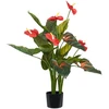 Beliani Dirbtinis augalas ANTHURIUM 95 cm, žalias
