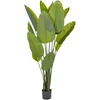 Beliani Dirbtinis augalas BANANA TREE 187 cm žalias