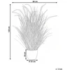 Beliani Dirbtinis augalas BRISTLEGRASS 120 cm oranžinis