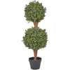 Beliani Dirbtinis augalas BUXUS BALL TREE 92 cm Žalias