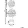 Beliani Dirbtinis augalas BUXUS BALL TREE 92 cm Žalias