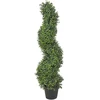 Beliani Dirbtinis augalas BUXUS SPIRAL TREE 98 cm žalias