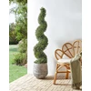 Beliani Dirbtinis augalas BUXUS SPIRAL TREE 158 cm žalias