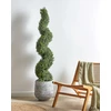 Beliani Dirbtinis augalas BUXUS SPIRAL TREE 158 cm žalias