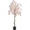 Beliani Dirbtinis augalas CHERRY TREE 190 cm rožinis