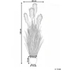 Beliani Dirbtinis augalas CORTADERIA GRASS, 120 cm, žalias