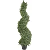 Beliani Dirbtinis augalas CYPRESS SPIRAL TREE 126 cm žalias
