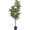 Beliani Dirbtinis augalas FICUS ELASTICA 160 cm žalias