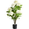 Beliani Dirbtinis augalas HORTENSIUM 90 cm baltas