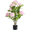 Beliani Dirbtinis augalas HORTENSIUM 90 cm rožinis