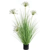 Beliani Dirbtinis augalas ONION GRASS 120 cm baltas
