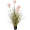Beliani Dirbtinis augalas SNOWBALL BUSH 120 cm rožinis