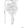 Beliani Dirbtinių gėlių puokštė COLARES 62 cm rožinė
