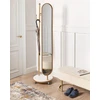 Beliani Drabužių kabykla su veidrodžiu LORENA 172 cm, metalinė, auksinė