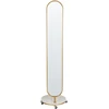 Beliani Drabužių kabykla su veidrodžiu LORENA 172 cm, metalinė, auksinė