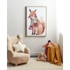 Beliani Drobė MUCCIA su gyvūno motyvu 63 x 99 cm ruda