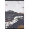 Beliani Drobė STATTE Abstraktaus dizaino 63 x 93 cm juoda