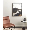 Beliani Drobė STATTE Abstraktaus dizaino 63 x 93 cm juoda