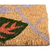 Beliani Durų kilimėlis DAGATAN spalvotas 60 x 90 cm su lapų motyvu, kokoso pluoštas