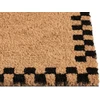 Beliani Durų kilimėlis SAGADA smėlio / juodos spalvos 60 x 90 cm kokoso pluoštas