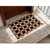 Beliani Durų kilimėlis VILLASIS smėlio/juodos spalvos 60 x 90 cm kokoso pluoštas