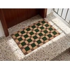 Beliani Durų kilimėlis VILLASIS smėlio/žalias 60 x 90 cm kokoso pluoštas