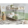 Beliani Dviaukštė lova Metal CHARTRES 90 x 200 cm balta