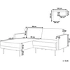 Beliani Dviejų vietų kampinė sofa BREDA, juoda, dešinė