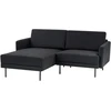 Beliani Dviejų vietų kampinė sofa BREDA, juoda, dešinė