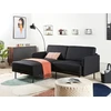 Beliani Dviejų vietų kampinė sofa BREDA, juoda, dešinė