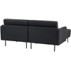 Beliani Dviejų vietų kampinė sofa BREDA, juoda, dešinė