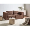 Beliani Dviejų vietų modulinė sofa AXEBO, ruda bouclé