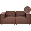 Beliani Dviejų vietų modulinė sofa AXEBO, ruda bouclé