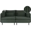 Beliani Dviejų vietų modulinė sofa EGERIS tamsiai žalias velvetas