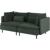 Beliani Dviejų vietų modulinė sofa EGERIS tamsiai žalias velvetas