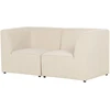 Beliani Dviejų vietų modulinė sofa LEMVIG, šviesiai smėlio spalvos velvetas