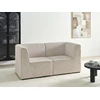 Beliani Dviejų vietų modulinė sofa LEMVIG, smėlio spalvos velvetas