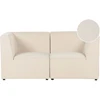 Beliani Dviejų vietų modulinė sofa LEMVIG, šviesiai smėlio spalvos velvetas