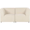 Beliani Dviejų vietų modulinė sofa LEMVIG, šviesiai smėlio spalvos velvetas