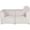 Beliani Dviejų vietų modulinė sofa LEMVIG, smėlio spalvos velvetas