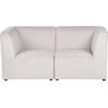 Beliani Dviejų vietų modulinė sofa LEMVIG, smėlio spalvos velvetas