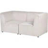 Beliani Dviejų vietų modulinė sofa LEMVIG, smėlio spalvos velvetas