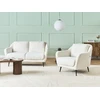 Beliani Dviejų vietų sofa EIBY, balta, šenilinė